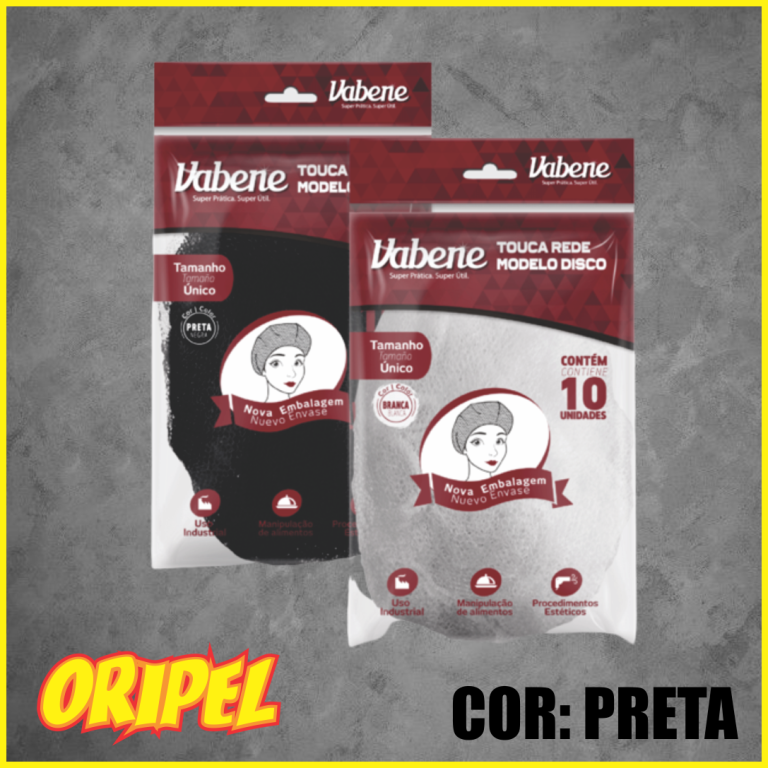 TOUCA REDE NYLON PRETA VABENE 10 UN