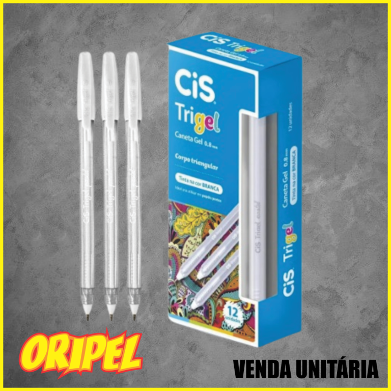CANETA GEL/0.8 BRANCA TRIGEL CIS