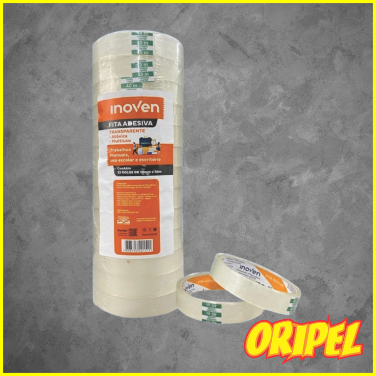 FITA ADESIVA CRISTAL 18MMX40M INOVEN 13 ROLOS