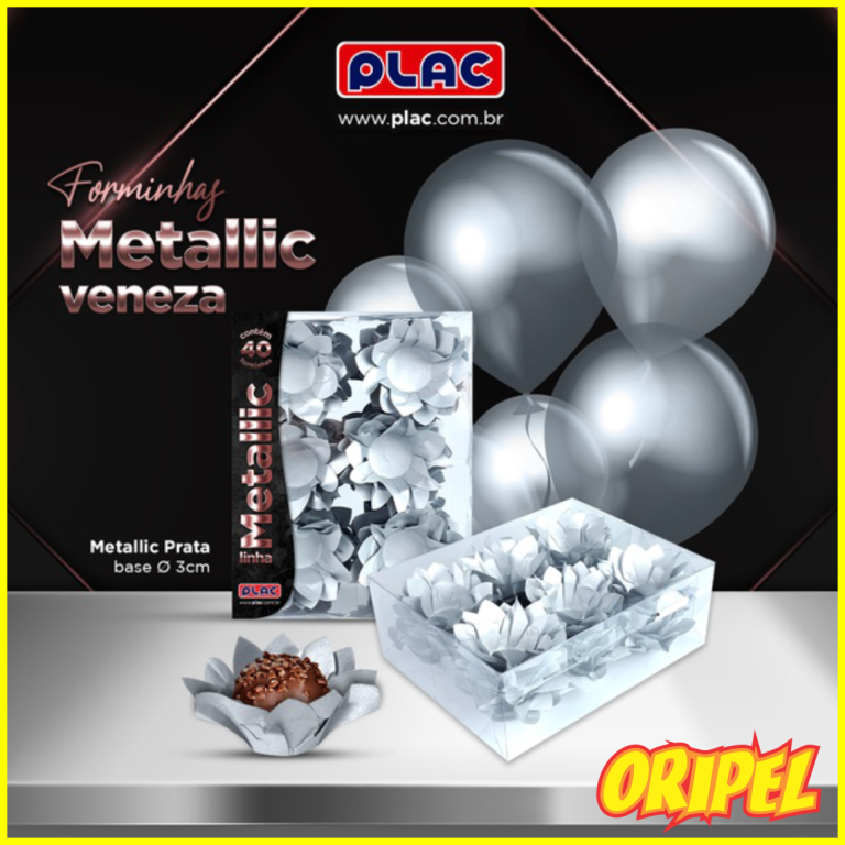 FORMINHA VENEZA METALLIC PRATA PLAC 40UN