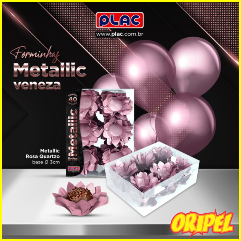 FORMINHA VENEZA METALLIC ROSA QUARTZO PLAC 40UN
