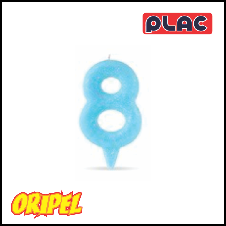 VELA CANDY COLORS 8/AZUL PLAC