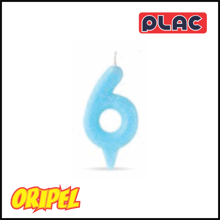 VELA CANDY COLORS 6/AZUL PLAC