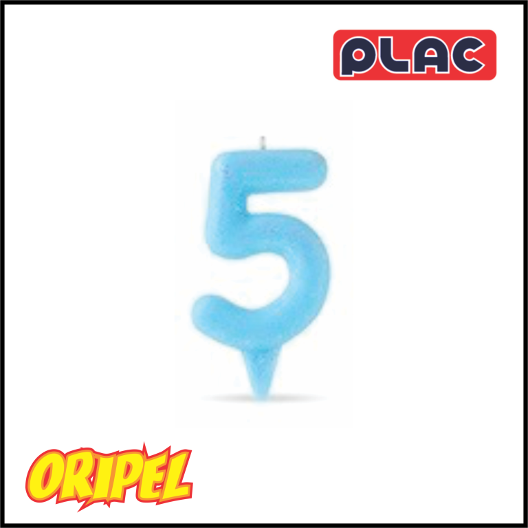VELA CANDY COLORS 5/AZUL PLAC