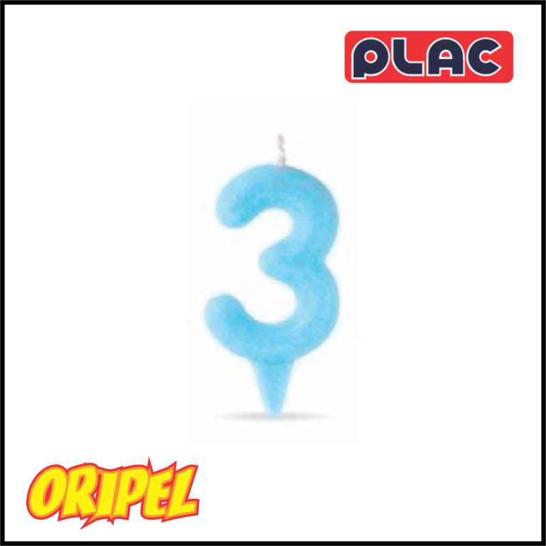 VELA CANDY COLORS 3/AZUL PLAC