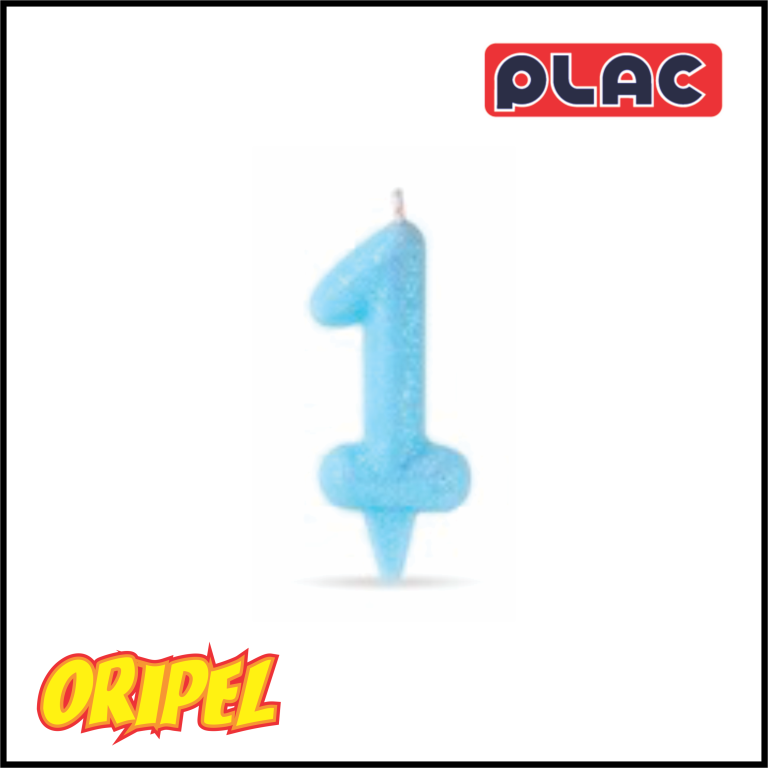 VELA CANDY COLORS AZUL/1 PLAC