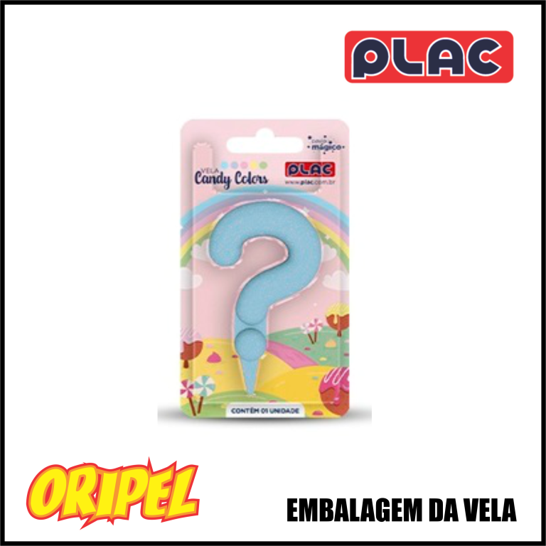 VELA CANDY COLORS AZUL/1 PLAC
