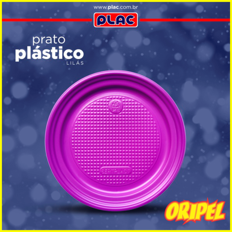 PRATO PLASTICO 15CM LILAS PLASTIK 10UN