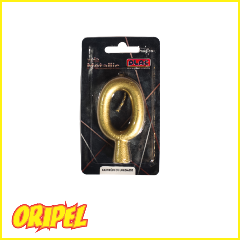 VELA ANIVERSARIO METALLIC OURO/0 PLAC