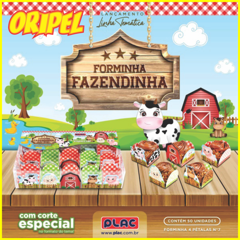 FORMA 4 PETALAS FAZENDINHA PLAC 50UN