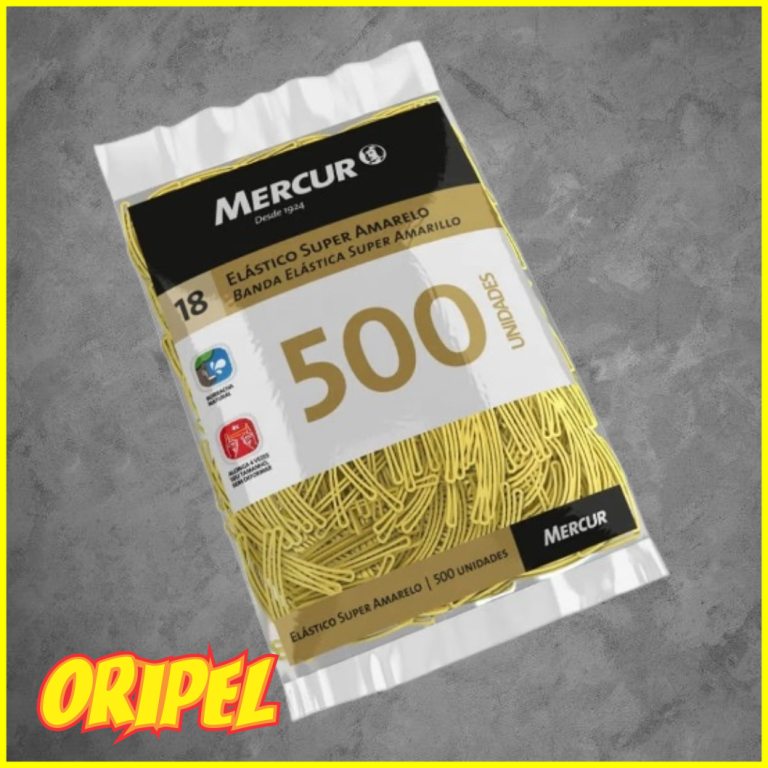 ELASTICO SUPER AMARELO MERCUR 500UN