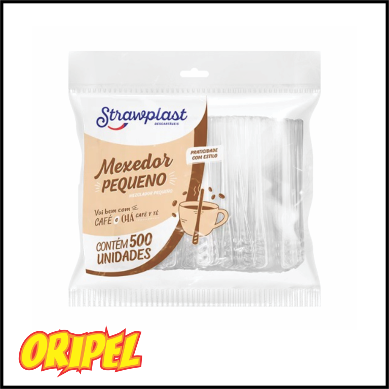 MEXEDOR PEQUENO 7,5CM/CRISTAL STRAWPLAST 500 UN