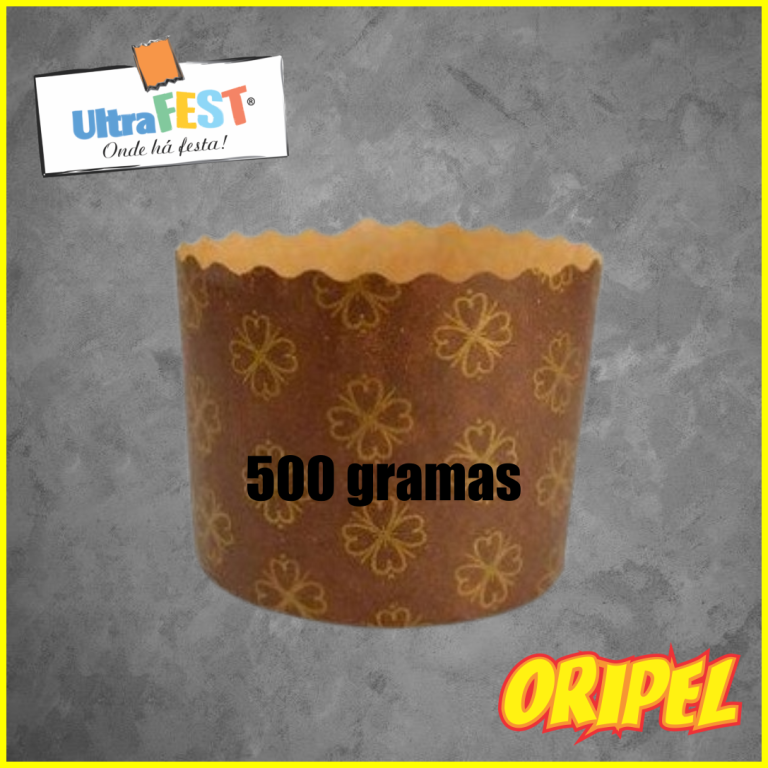 FORMA PANETONE MARROM 500G ULTRAFEST 10 UN