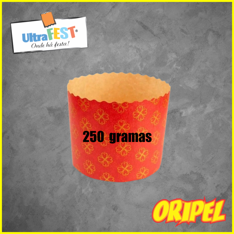 FORMA PANETONE VERMELHA 250G ULTRAFEST 10 UN