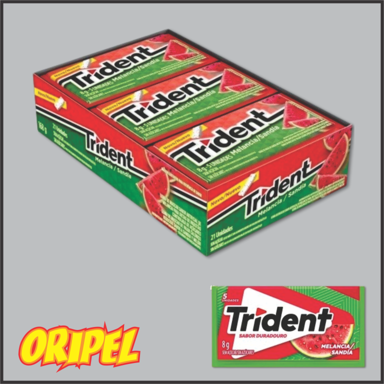 GOMA MASCAR TRIDENT MELANCIA 21UN/168G MONDELEZ