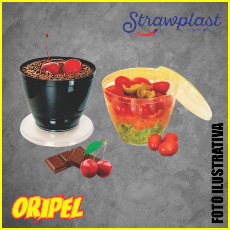 KIT POTE/TAMPA REDONDO 150ML CRISTAL STRAWPLAST 10 UN