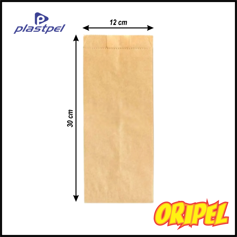 SACO KRAFT MIX MARROM LISO 2 KGS PLASTPEL 500 UN