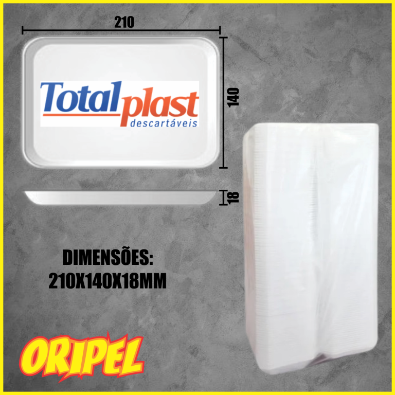 BANDEJA B2 RASA EPS BRANCA DIVERSOS 100 UN