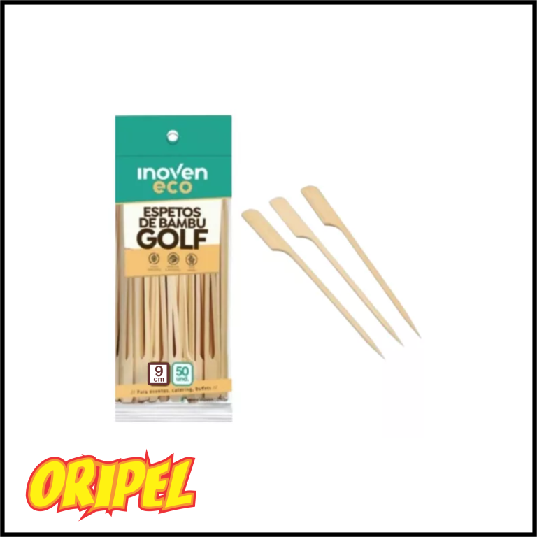 ESPETO BAMBU GOLF/9CM INOVEN 50 UN