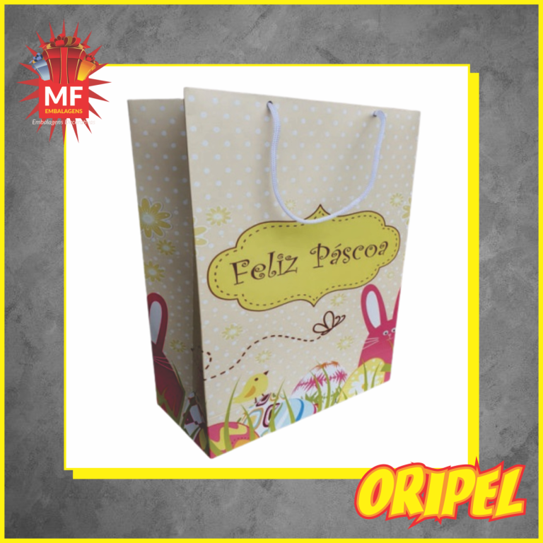SACOLA PASCOA/GD 24X36X11CM PS13 SORTIDAS MF EMBALAGENS