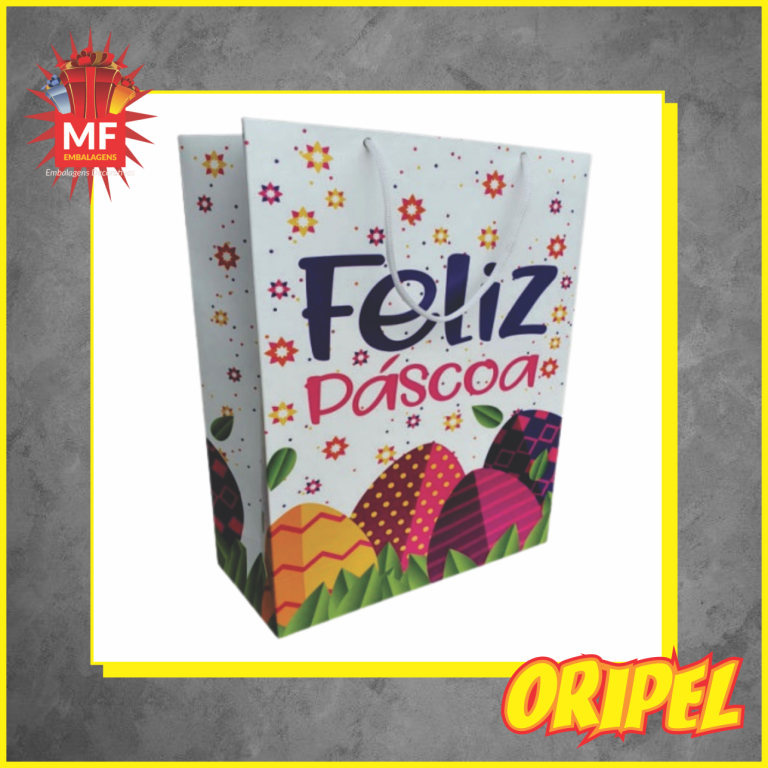 SACOLA PASCOA/GD 24X36X11CM PS13 SORTIDAS MF EMBALAGENS