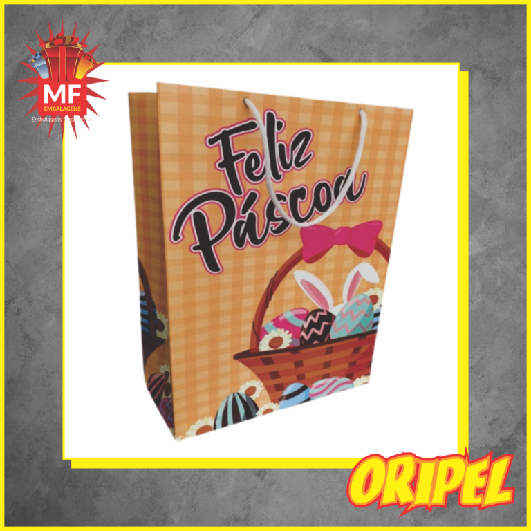 SACOLA PASCOA/GD 24X36X11CM PS13 SORTIDAS MF EMBALAGENS