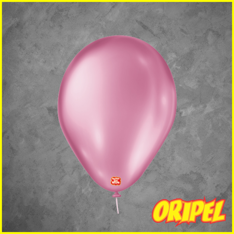 BALÃO CINTILANTE/7 ROSA SÃO ROQUE 50 UN