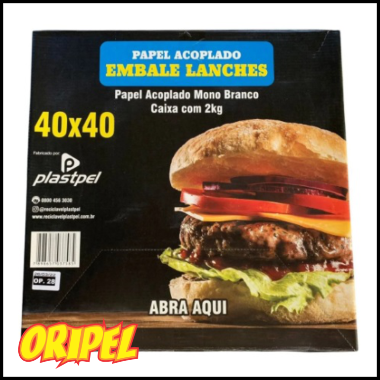 ACOPLADO P/LANCHES PLASTIFICADO 40X40CM PLASTPEL 2 KGS