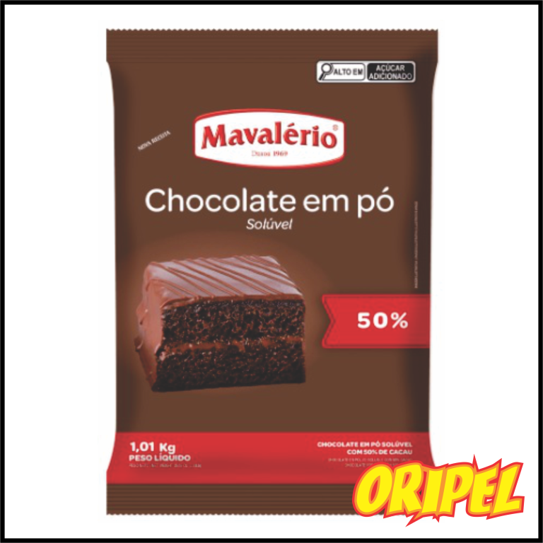 CHOCOLATE EM PÓ 50% CACAU MAVALERIO 1,01 KG