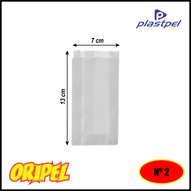 SACO PIPOCA MONOLUCIDO BRANCO Nº 2 PLASTPEL 050 UN