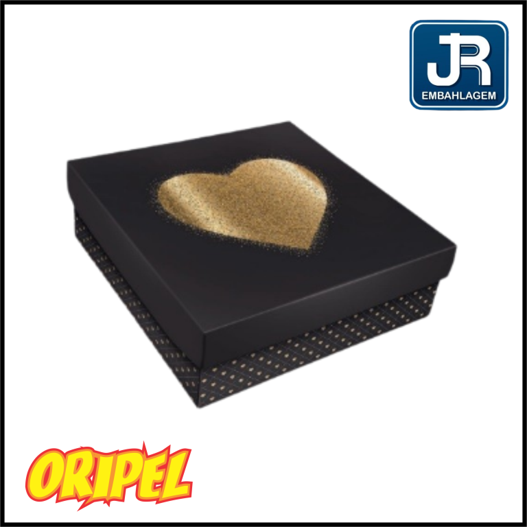 CAIXA PRESENTE LOVE GOLD MM47/27X27X9CM JR EMBAHLAGEM