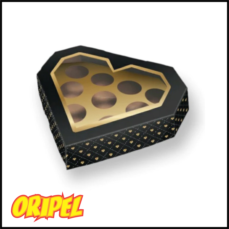 CX CORAÇÃO LAPIDADO 10 DOCES/LOVE GOLD JR EMBALAGEM
