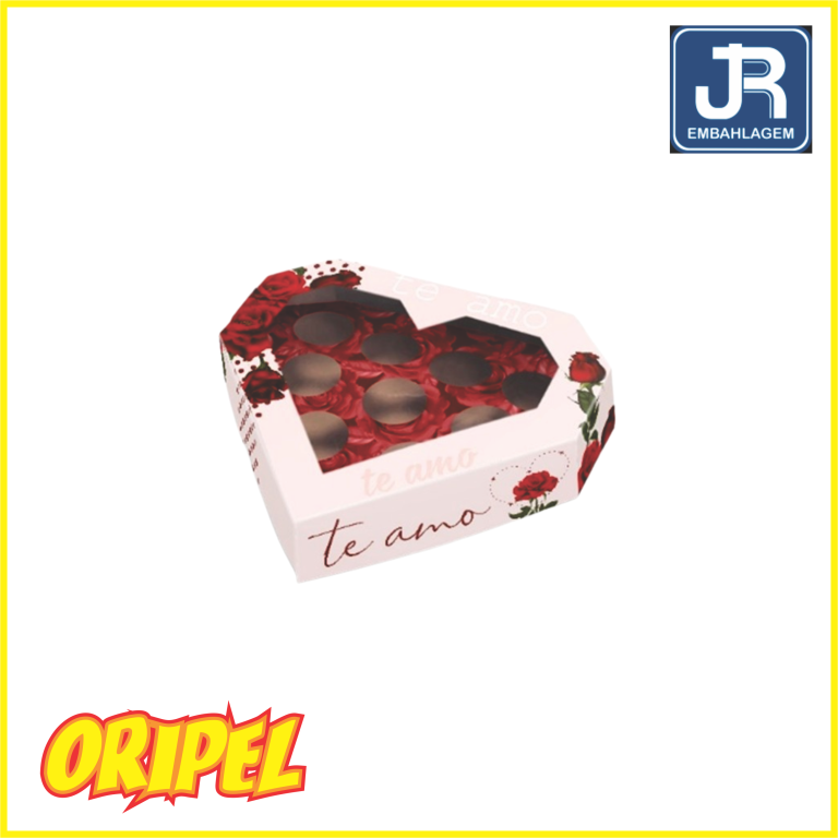 CAIXA CORAÇÃO LAPIDADO 10 DOCES TE AMO/CC1 JR EMBAHLAGEM