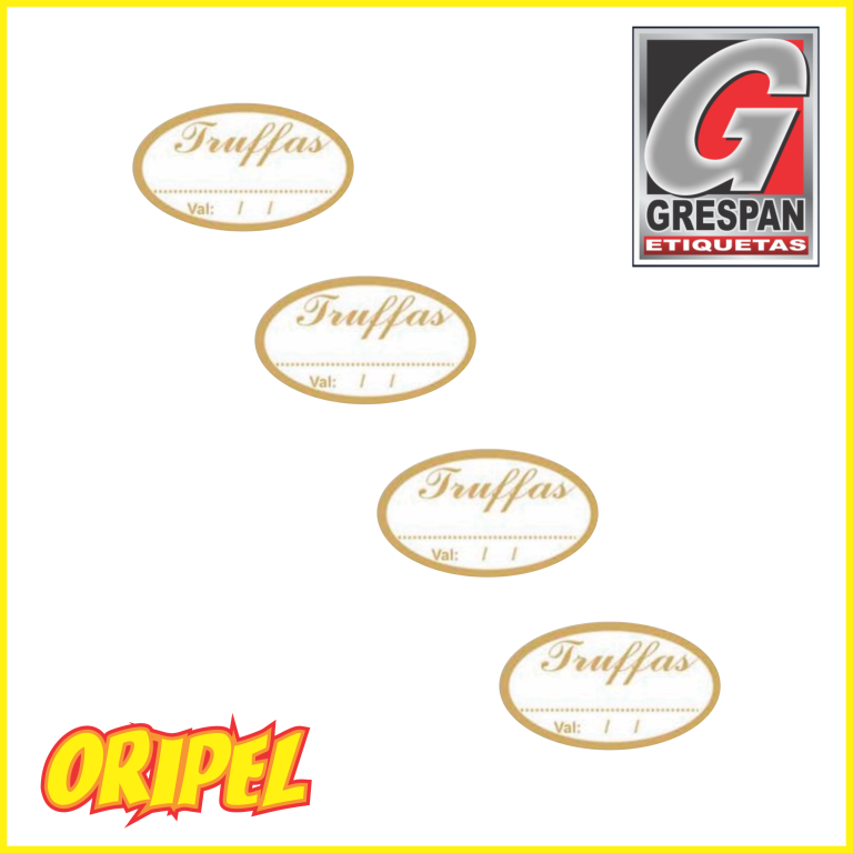 ETIQUETA  TRUFA/B-3 31X18MM GRESPAN 100 UN