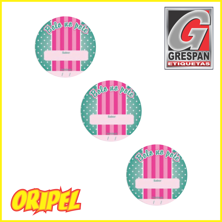 ETIQUETA  BOLO NO POTE/B-7 GRESPAN 60 UN