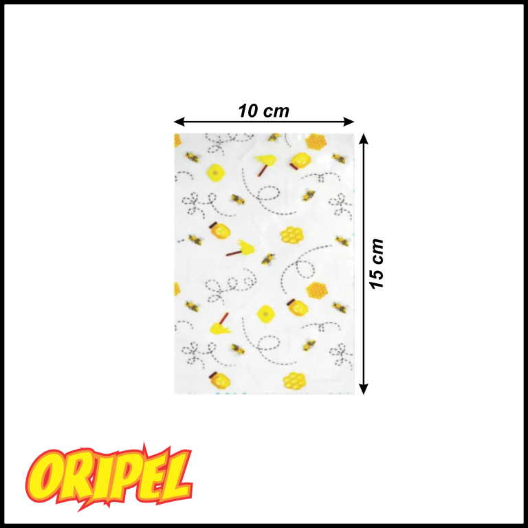 SACO DECORADO/PAO DE MEL 10X15CM CAMP FESTAS 50 UN