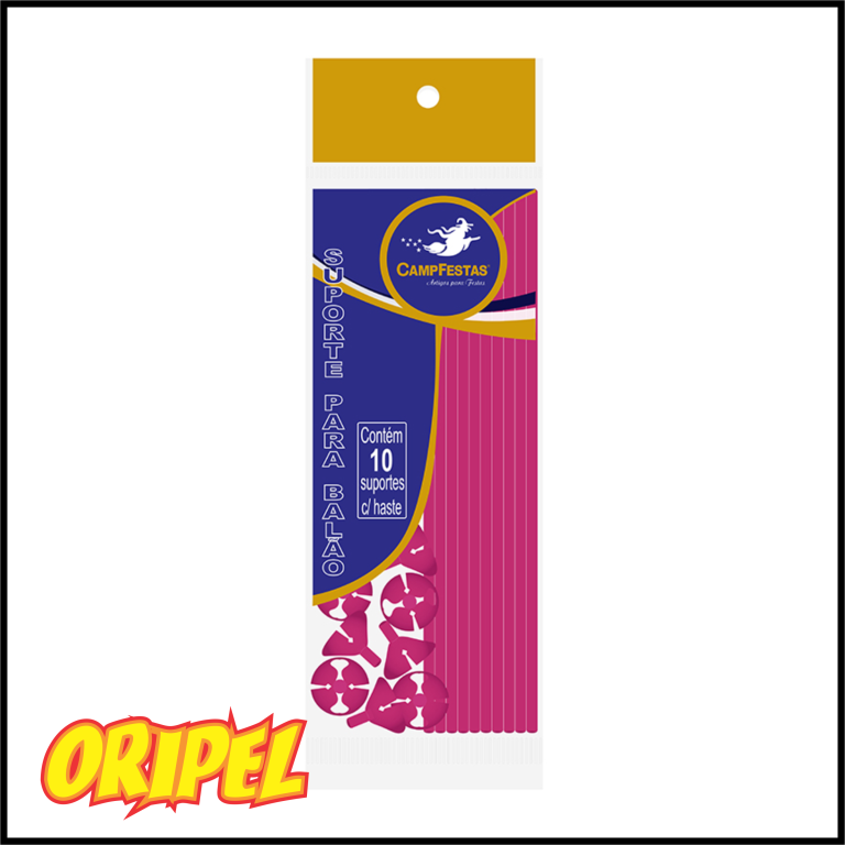 SUPORTE P/BALOES ROSA CLARO CAMP FESTAS 50 UN