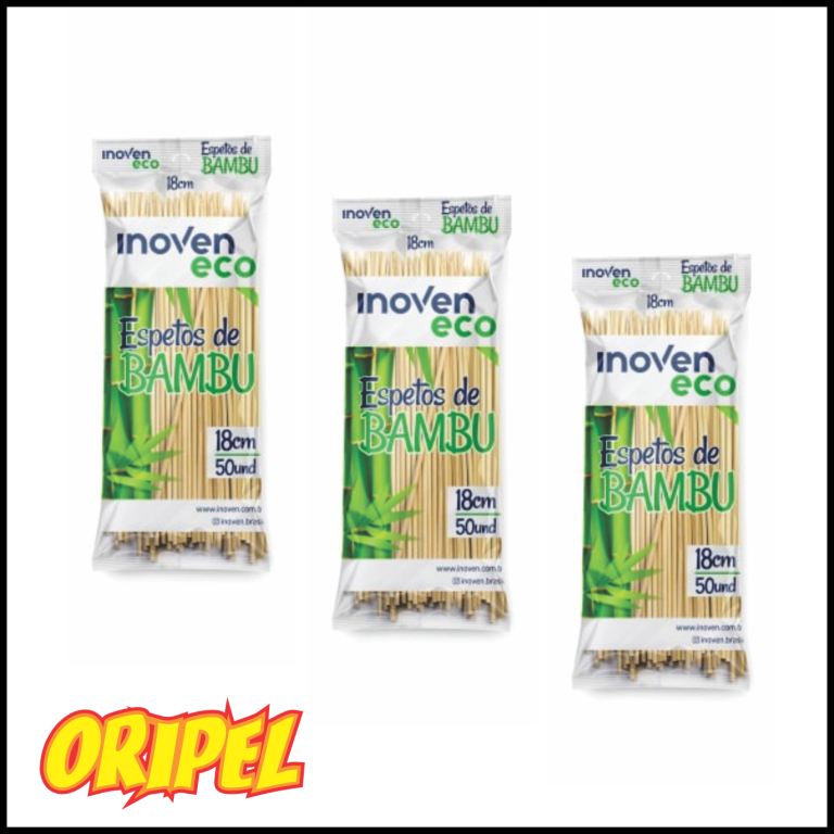 ESPETO BAMBU 18CM/4MM INOVEN 50 UN