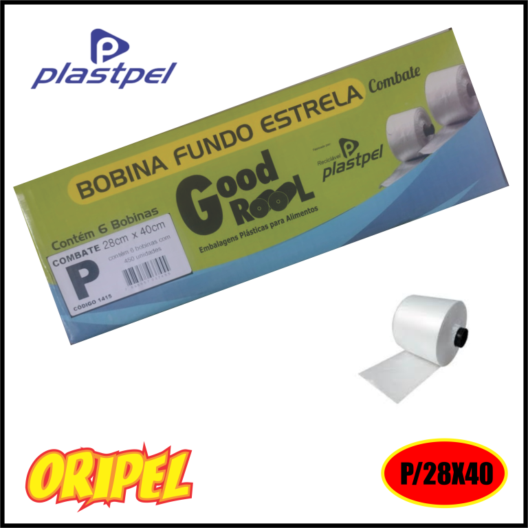 BOBINA FUNDO ESTRELA COMBATE/P 28X40 GOOD ROOL 6X450 UN