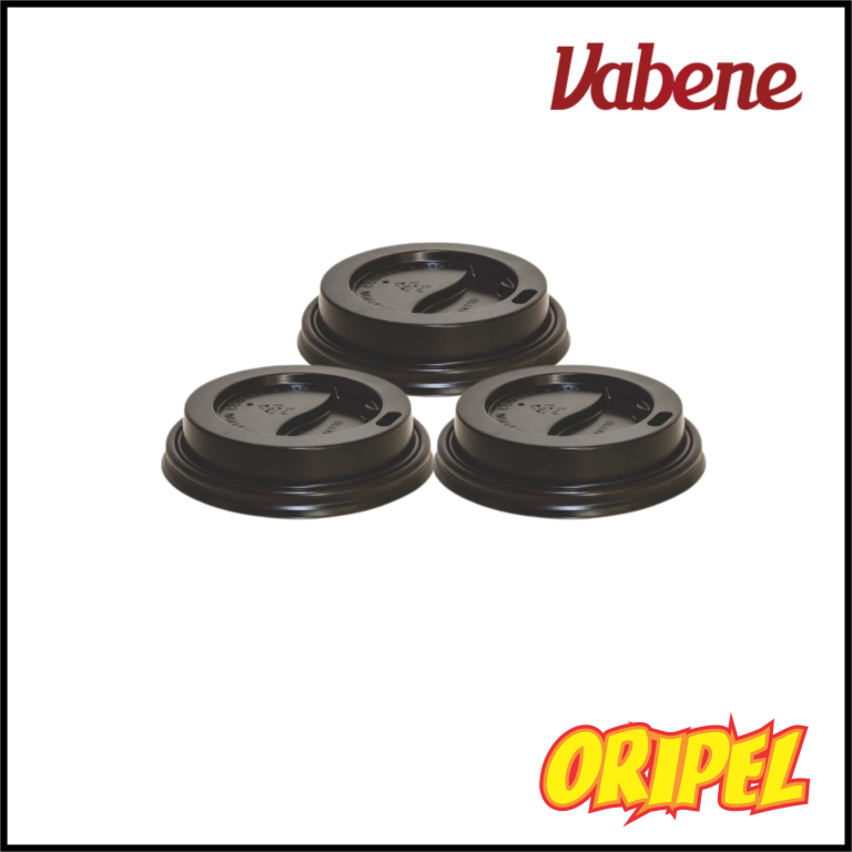TAMPA COPO TERMICO PAPEL PRETA 120ML VABENE 25 UN