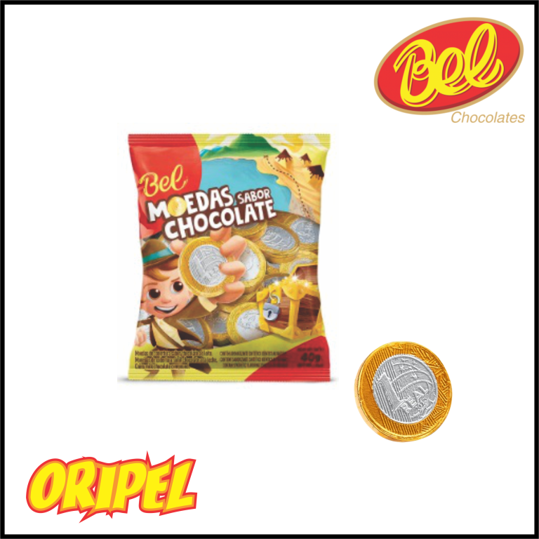 MOEDAS SABOR CHOCOLATE BEL 40G/±10UN