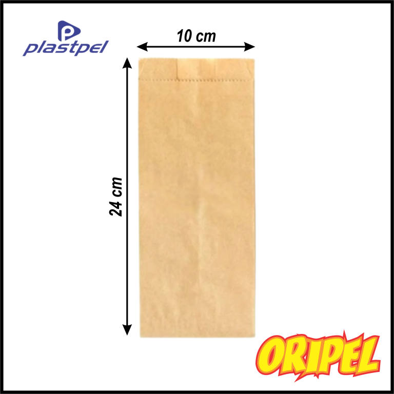 SACO KRAFT MIX MARROM LISO 1 KG PLASTPEL 500 UN