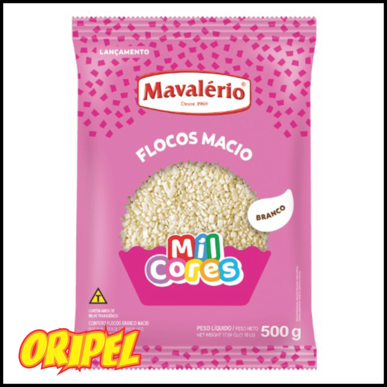 FLOCOS BRANCO MACIO MIL CORES MAVALERIO 500G