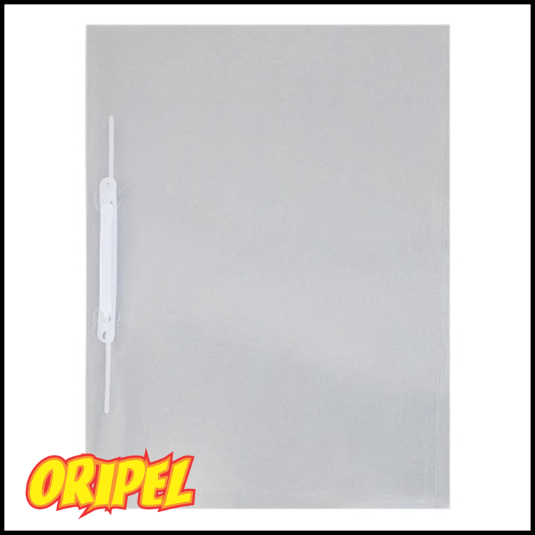 PASTA PLASTICA C/GRAMPO TRILHO CRISTAL ACP