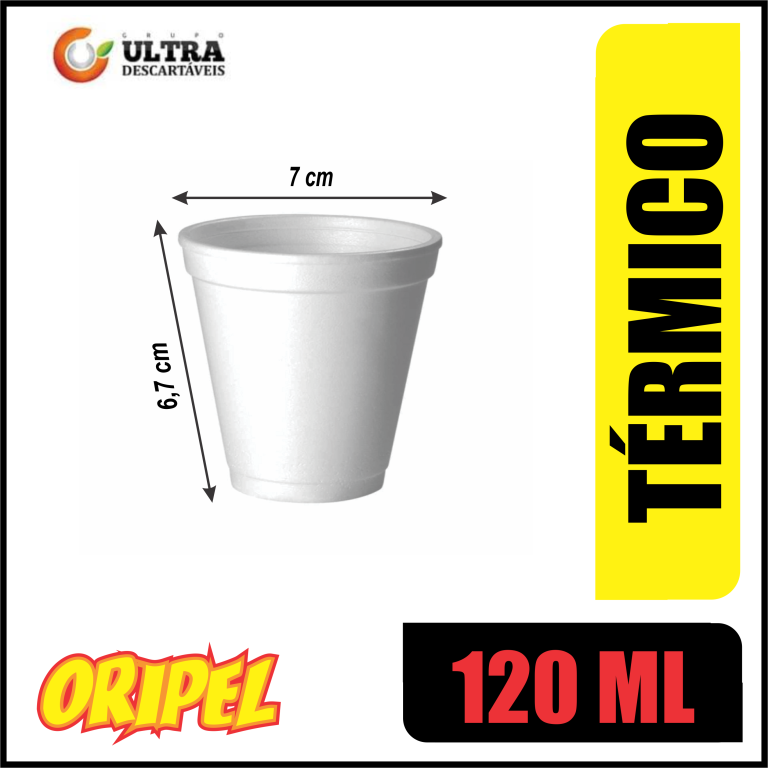 COPO ISOPOR BRANCO 120ML ULTRATHERM 25 UN