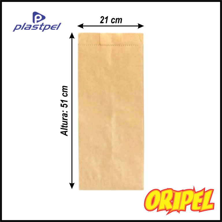 SACO KRAFT MIX MARROM LISO 10 KGS PLASTPEL 500 UN