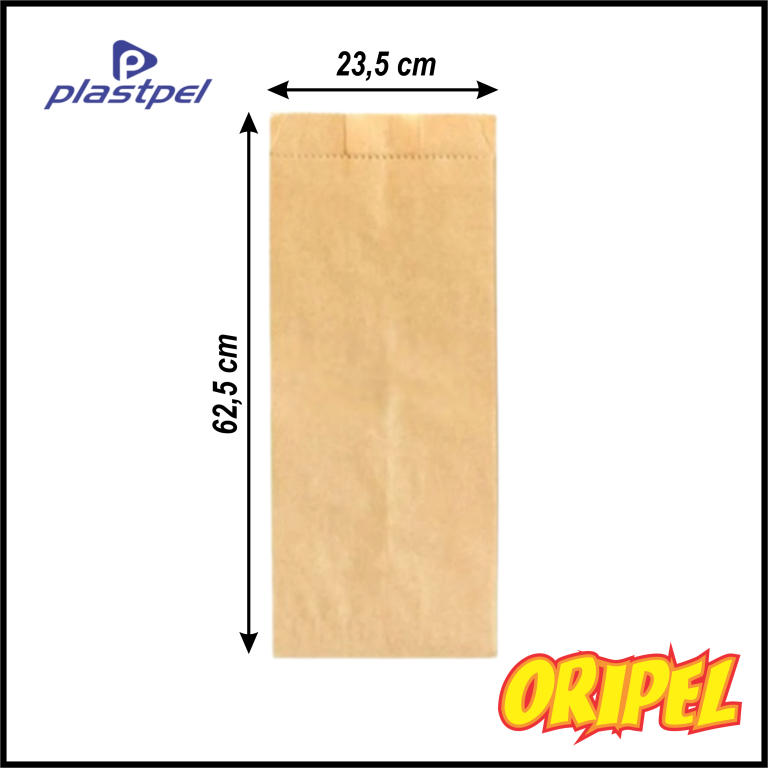 SACO KRAFT MIX MARROM LISO 15 KGS PLASTPEL 500 UN