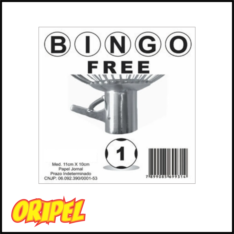 CARTELA P/BINGO JORNAL 10X11CM DENIGRAF 100 FLS