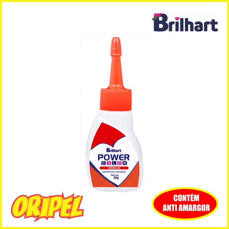 CORANTE GEL POWER COLOR VERMELHO BRILHART 30G