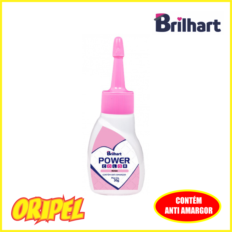 CORANTE GEL POWER COLOR ROSA BRILHART 30G